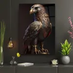 Armored Eagle - Rectangle Wall Glass Art