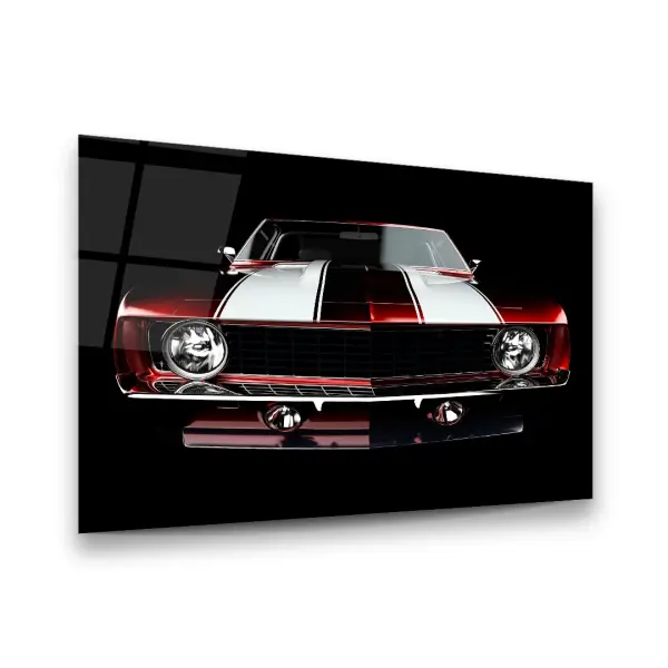 Dodge 2 - Horizontal Glass Art