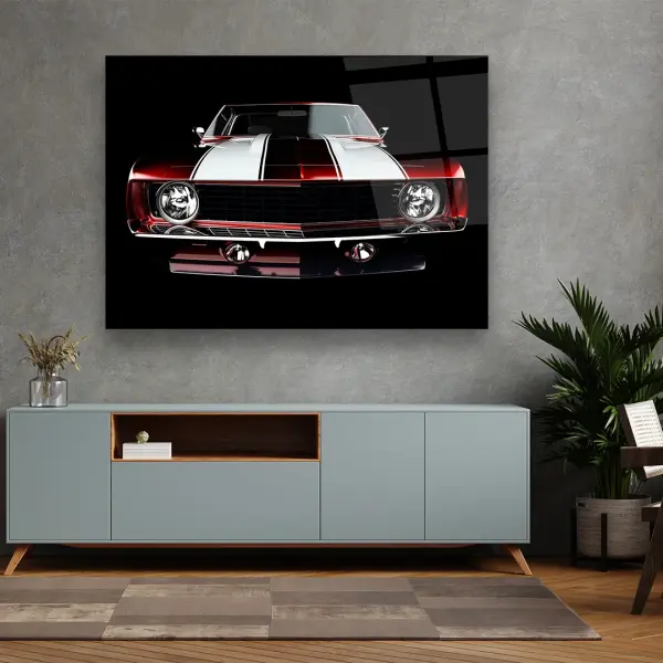 Dodge 2 - Horizontal Glass Art