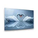 Swans - Horizontal Glass Art