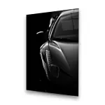 Black Car - Rectangle Glass Art