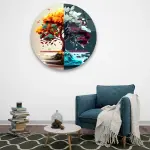 Tree Of Life - Circle Wall Glass Art