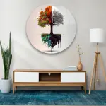 Tree of Life 4 - Circle Wall Glass Art