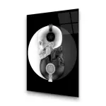 Skull Listening To Music - Rectangle Wall Glass Art