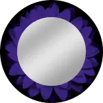 "Purple Flower" Mirror