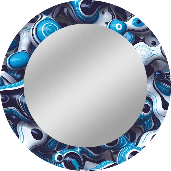 “Blue Illustration” Mirror