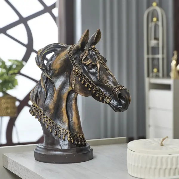 Horse Head Statue 13.8" (Handmade)