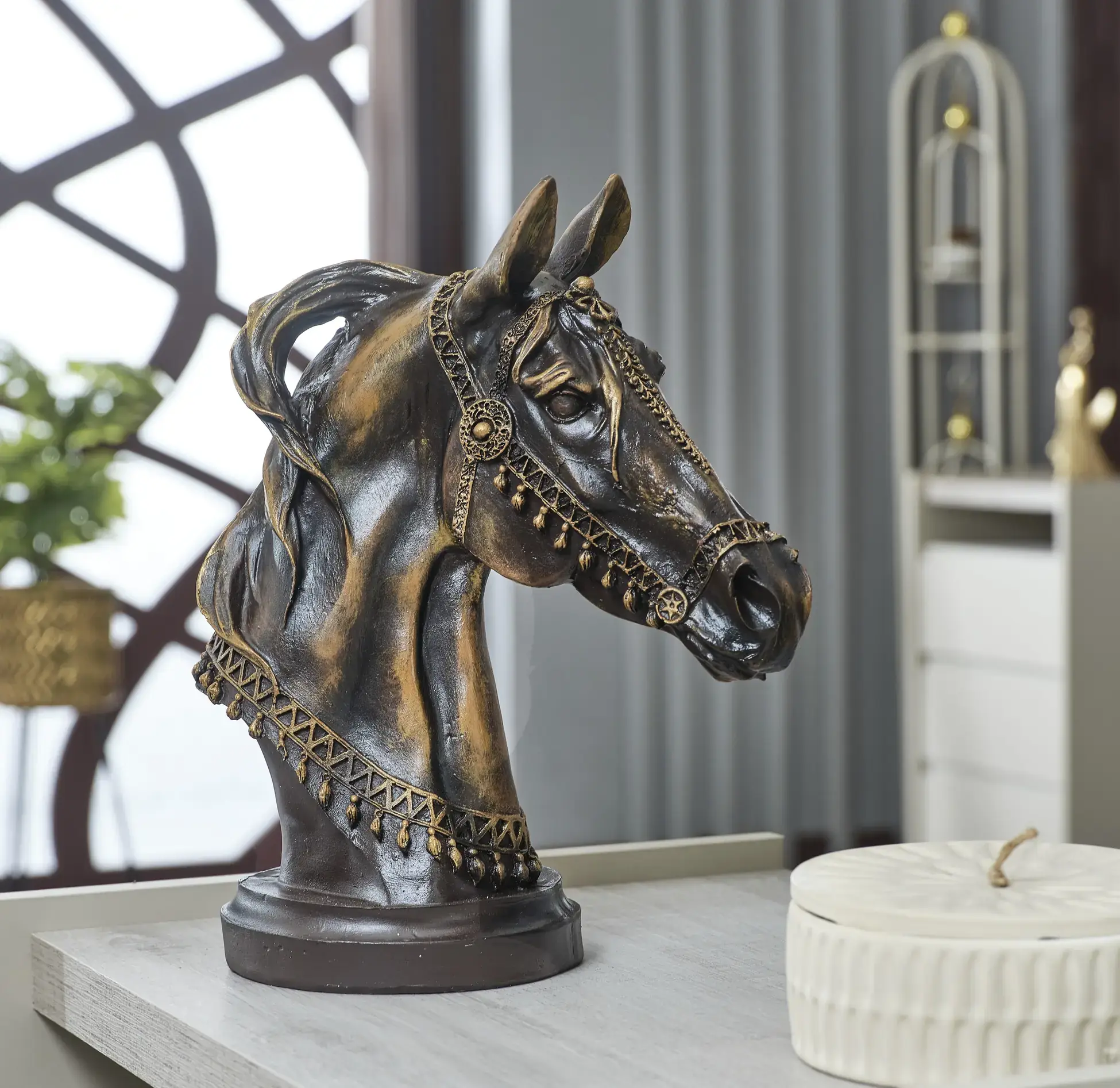 Horse Head Statue 13.8" (Handmade)