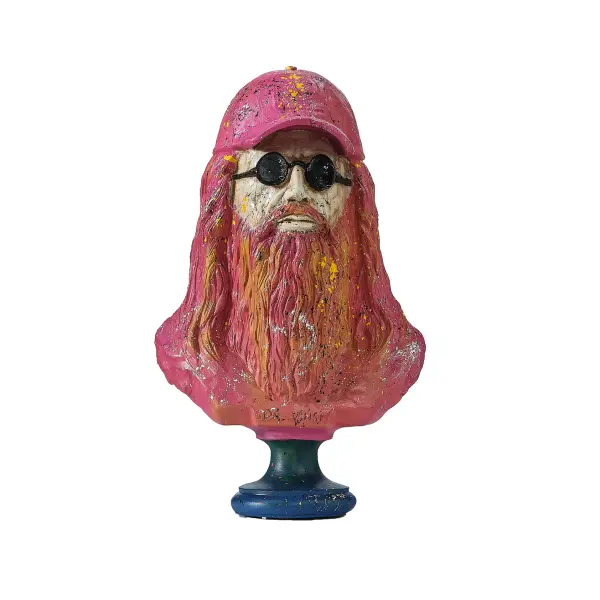 Leonardo Da Vinci Bust Sculpture 16.5" - Statues (Handmade)