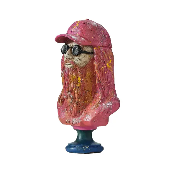 Leonardo Da Vinci Bust Sculpture 16.5" - Statues (Handmade)