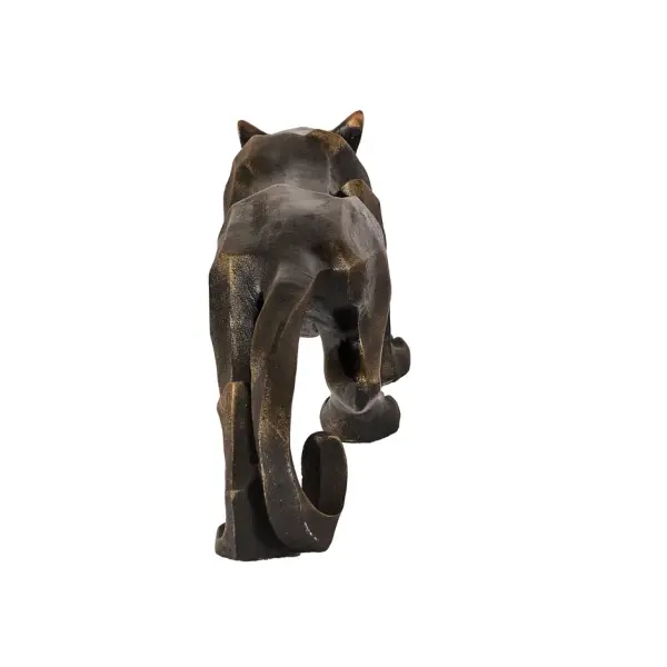 Cubic Panther Statue Sculpture 28.3" (Handmade)