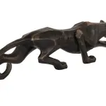 Cubic Panther Statue Sculpture 28.3" (Handmade)