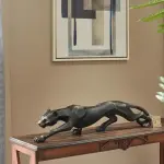 Cubic Panther Statue Sculpture 28.3" (Handmade)