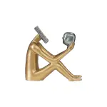 Ferozzi Abstract Man With Book Head Sculpture Description (Handmade)