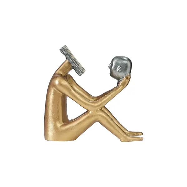 Ferozzi Abstract Man With Book Head Sculpture Description (Handmade)