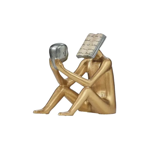 Ferozzi Abstract Man With Book Head Sculpture Description (Handmade)