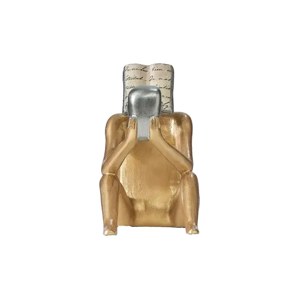 Ferozzi Abstract Man With Book Head Sculpture Description (Handmade)