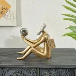 Ferozzi Abstract Man With Book Head Sculpture Description (Handmade)