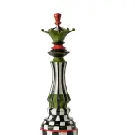 Large Chess Piece Sculpture Three-piece set 15.7" (Handmade)
