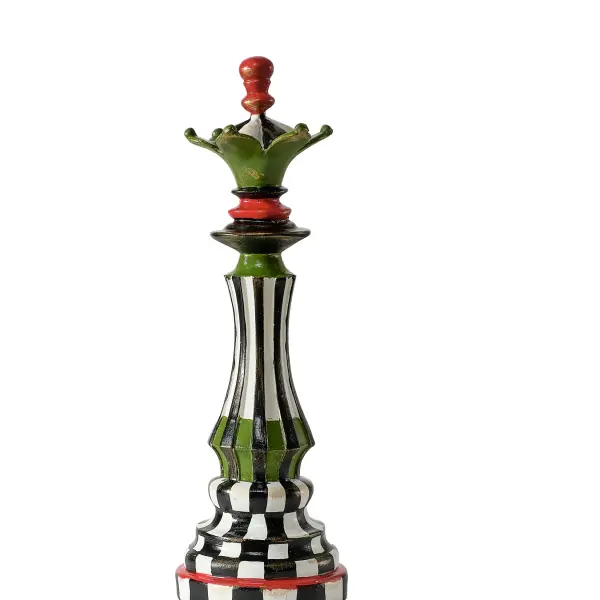 Large Chess Piece Sculpture Three-piece set 15.7" (Handmade)