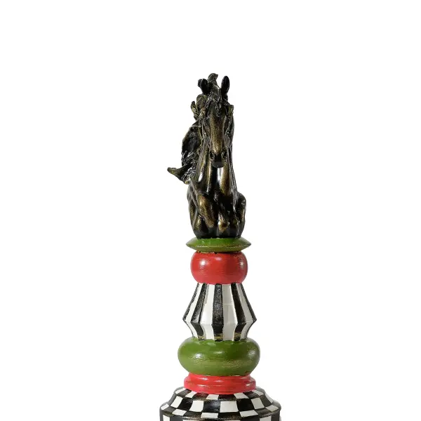 Large Chess Piece Sculpture Three-piece set 15.7" (Handmade)