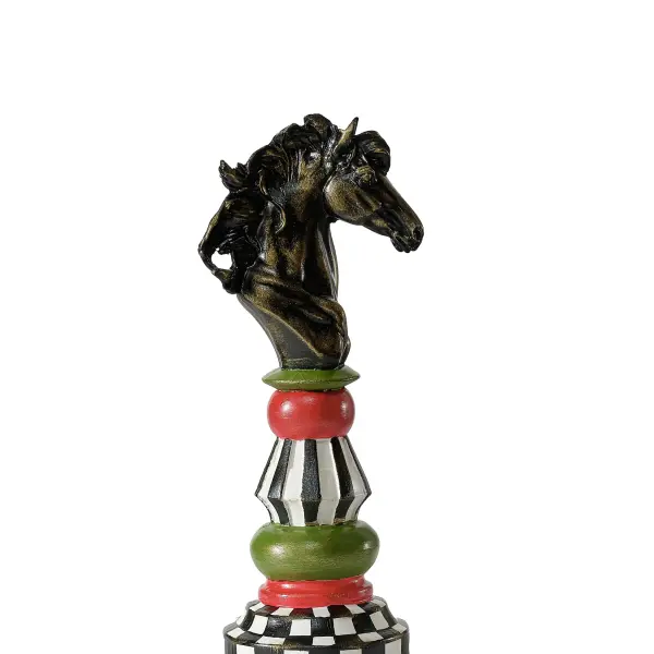 Large Chess Piece Sculpture Three-piece set 15.7" (Handmade)