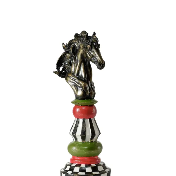 Large Chess Piece Sculpture Three-piece set 15.7" (Handmade)