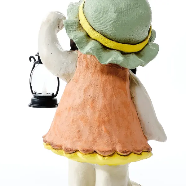 Ferozzi Handmade Garden Girl with Lantern Decorative Figurine
