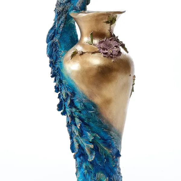 Peacock Decorated Vase (Handmade)