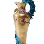 Peacock Decorated Vase (Handmade)