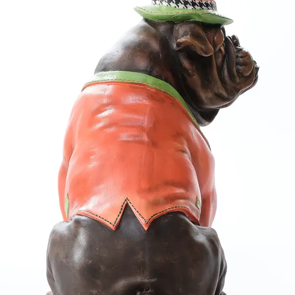 Stylish Bulldog in Suit Sculpture (Handmade)