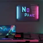 No Panic - Horizontal Wall Glass Art
