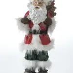 Red Saint Nicholas Sculpture - Statue (Handmade) Large