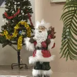 Red Saint Nicholas Sculpture - Statue (Handmade) Large