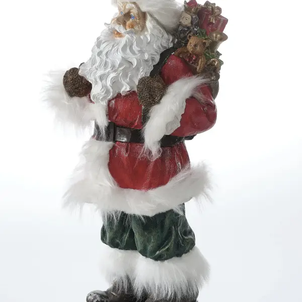 Red Saint Nicholas Sculpture - Statue (Handmade) Large