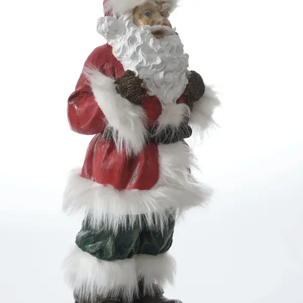 Red Saint Nicholas Sculpture - Statue (Handmade) Large