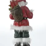 Red Saint Nicholas Sculpture - Statue (Handmade) Large