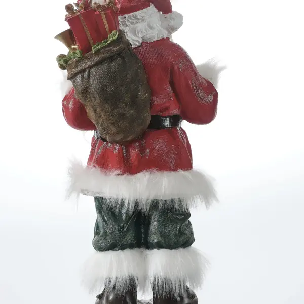 Red Saint Nicholas Sculpture - Statue (Handmade) Large