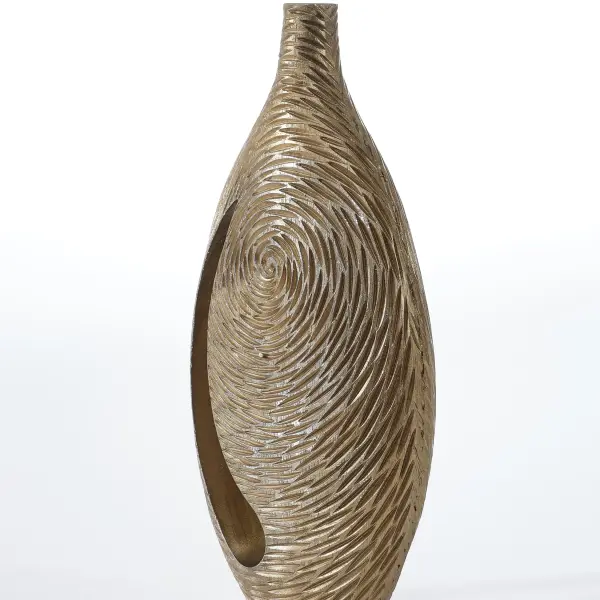 Patterned Gold Vase (Handmade)