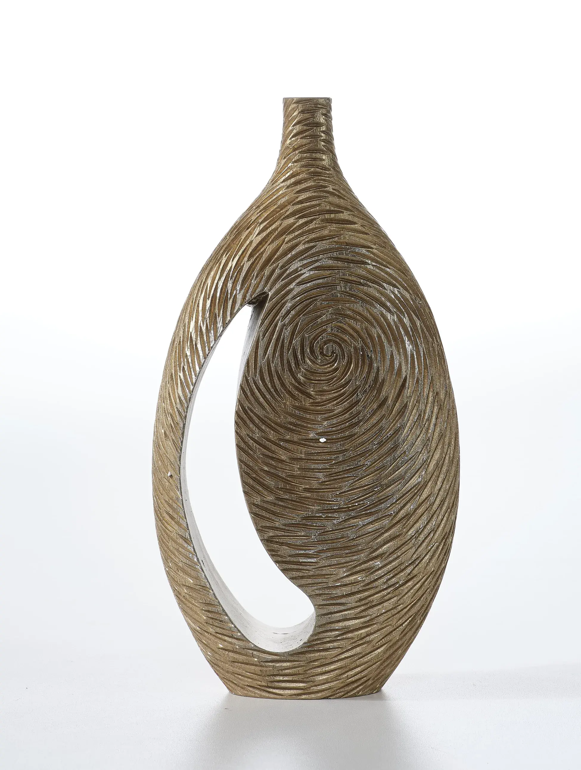 Patterned Gold Vase (Handmade)