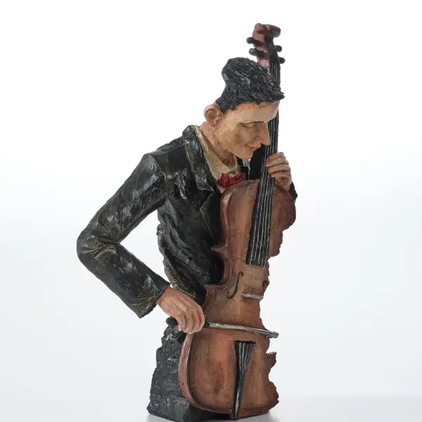 Man Playing Instrument Sculpture - Statue (Handmade)
