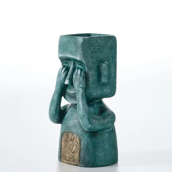 I Didn't See, I Didn't Hear, I Don't Know Flower Pot (Handmade)