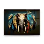 Elephant Manipulation - Horizontal Wall Glass Art
