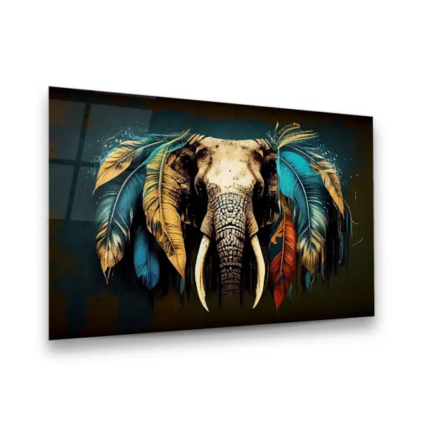 Elephant Manipulation - Horizontal Wall Glass Art