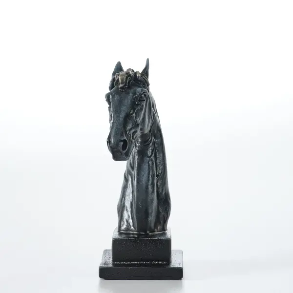 Horse Head with Pedestal - Sculpture (Handmade)