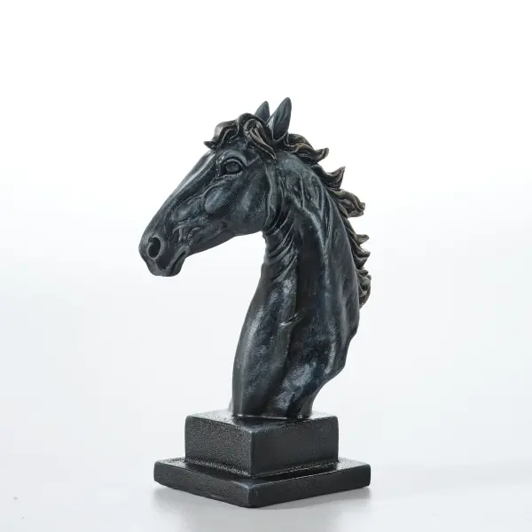 Horse Head with Pedestal - Sculpture (Handmade)