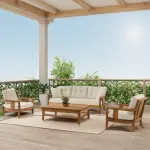 Rose Iroko Garden and Patio Seating Set