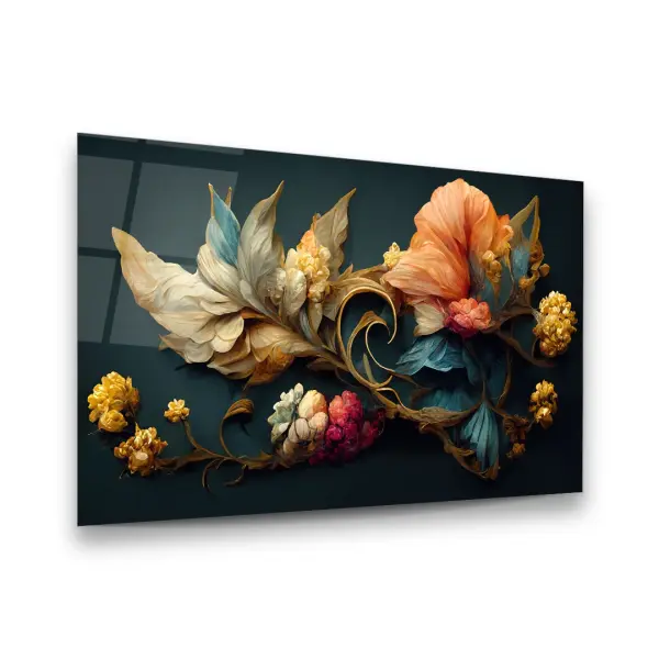 Dried Flower - Horizontal Glass Art