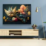 Dried Flower - Horizontal Glass Art