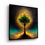Tree of Life 10 - Square Glass Art